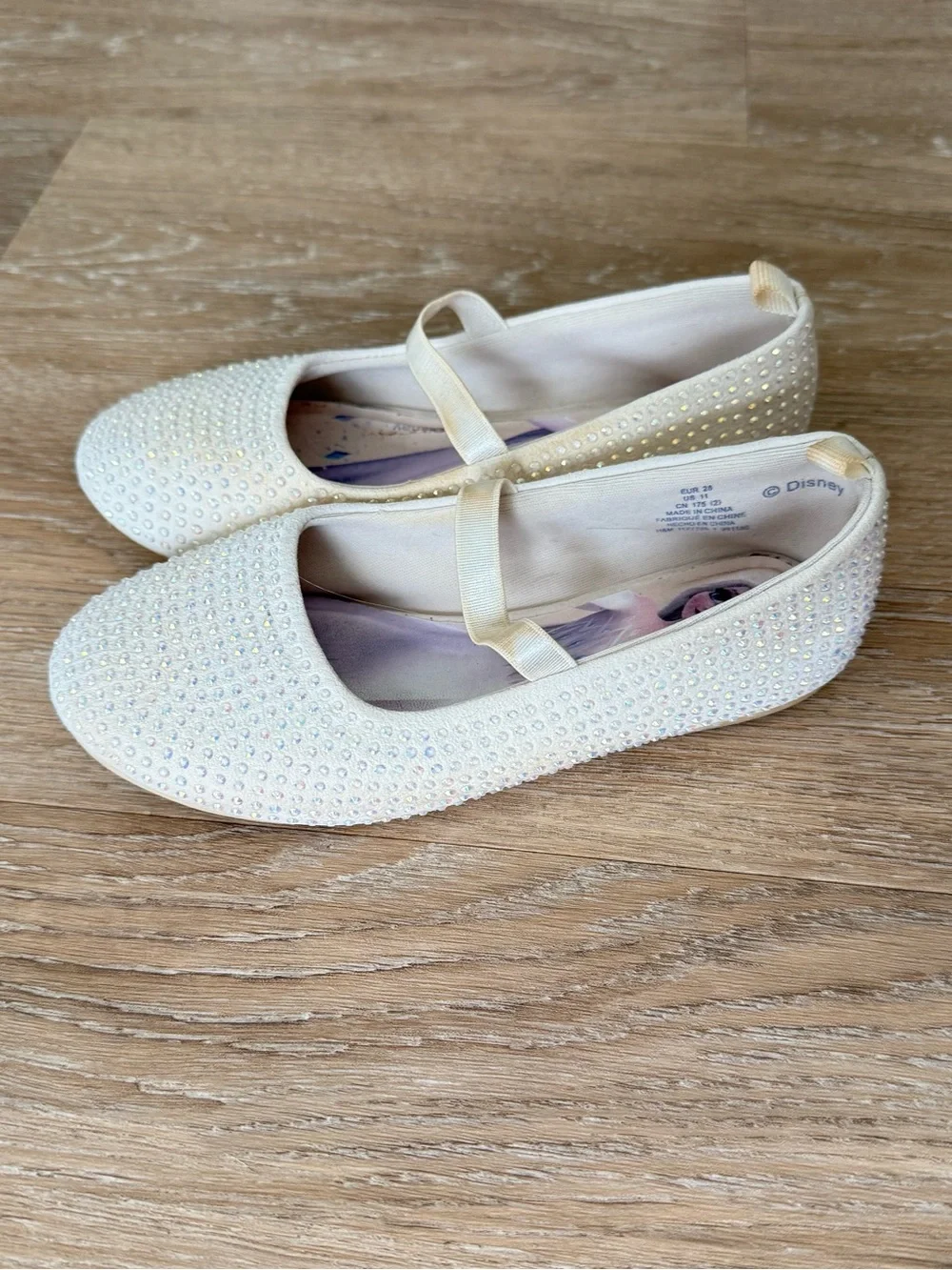 Disney Frozen Elsa Iridescent Rhinestone Mary Jane Ballet Flats from H&M